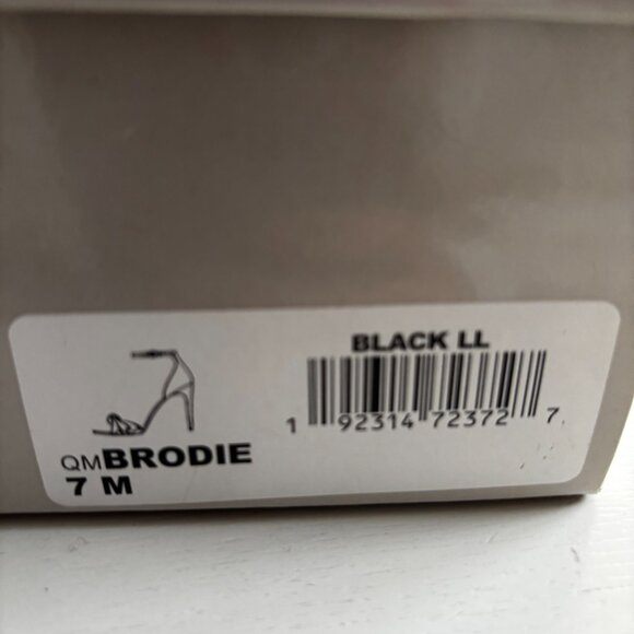 New in Box Marc Fisher Brodie Black Heel Ankle Strap Bow Size 7 - Picture 5 of 6